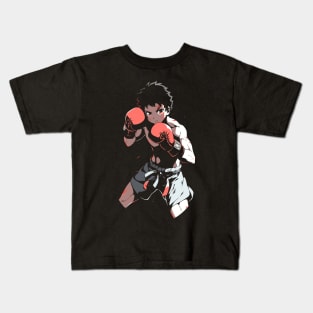 Muay Thai Anime Retro Kids T-Shirt